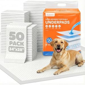doporro Pee Pads for Dogs Training X-Large 28''x34'' 50 Count, 6-Layer Super Absorbent & Leak Proof, Disposable Incontinence Underpads for Adult, Baby & Puppy with Adhesive Strips, White