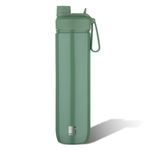 Bergner Walking 750 ml Thermo Steel Bottle/Flask, Hot/Cold, Vacuum Insulated, For Water/Coffee/Tea/Soup/Juice, Use in Office/Commute/Sports/Travel, Flip Top Lid with Strap, Metallic Olive/Green, Rust/Leak Proof