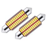 Durvient.com® Canbus Error Free Festoon C5W C10W LED Automotive Interior Dome Cabin Light (41mm | White 6000K | 1 Pair) - FOR EUROPEAN Cars VW Skoda Mercedes BMW [NOT FOR Maruti, Tata, Hyundai, Kia]