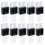 Innfeeltech 10 Pcs MOSFET Transistors IRFZ44N 49A 55V Field Effect Tubes N-Channel To-220 Power MOSFET Feld Effect Transistor Rectifier