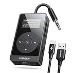 UGREEN Bluetooth 5.3 Transmitter Receiver with aptX, 32H Long Playtime, Dual Connection, Mic for Calls, 2-in-1 Bluetooth Adapter for Airplane, Car, TV, Headphone, Airpods, Speaker