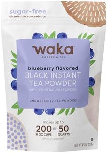 Waka Instant Black Tea Mix, Blueberry Flavored - 100% Tea Leaves, No Additives, Unsweetened Tea Powder for 50 Quarts or 200 Cups - Easy and Quick Hot or Iced Teas (4.5oz)