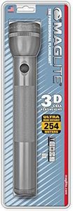 Maglite Heavy-Duty Incandescent 3-Cell D Flashlight, Gray