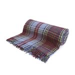 HIGHLAND Scottish Wool Blend Tartan Tweed Extra Warm Rug/Versatile Couch Cuddly Blanket for Bed Fluffy Microfibre Bed Throw Bedspread Comfy Super Soft for Adults Men & Women (Anderson)