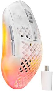 SteelSeries Aerox 3 Wireless Gen 2 - Super-Light 68g Gaming Mouse, 4K Polling, 26K DPI Optical Sensor, 200 Hour Battery, IP54 Water Resistant, 80m Click Durability, RGB, 100% PTFE Feet - Ghost