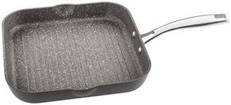 Stellar Rocktanium SP56 26cm Grill Pan with Rock Hard QuanTanium Non-Stick Coating, Dishwasher & Oven Safe, Induction Ready, Guarantee with 10 Year Non-Stick Warranty