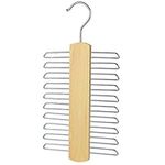 The Hanger Store 20 Bar Wooden Tie Hanger - Scarf Hanger & Belt Rack Storage Organiser