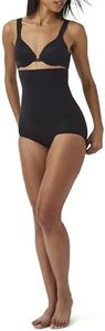 SPANX Shapewear for Women Tummy Control High-Waisted Power Panties (Regular and Plus Size) Very Black SM