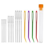 GRVICH 16 Pcs Large-Eye Blunt Needles, Darning Needle, Darning Needles for Wool, Crochet Needles, Tapestry Needle, Wool Needles for Sewing Up Knitting for Crochet DIY Crafts (Random Colors)