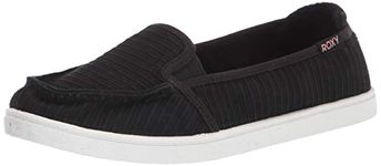 Roxy Women's Minnow Slip on Sneaker Shoe, New Black, 8