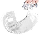 500Pcs Nail Polish Wraps Remover Nail Polish Wraps Aluminium Soak Off Foils Cotton Pads Gel Nail Polish Wraps Removal Tool Kit with Lint Free Lager Cotton Pad