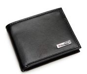 Tommy Hilfiger Men's Leather Fordham Passcase Bifold Wallet Novelty, Black, One Size