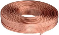 MX TV-Out Cable 330 Feet 100 Meters Professional Flexible 22 Awg Oxygen Free 100% Pure Copper Transparent Speaker Wire Cable -3089 (Copper, for Home Theater, 100 m)