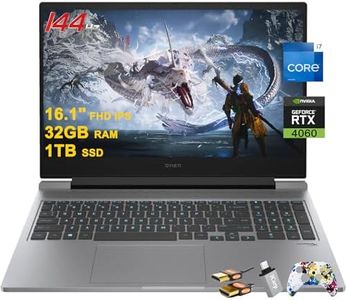 HP Omen 16 Gaming Laptop 16.1" FHD IPS 144Hz Intel 16-core i7-14650HX (>i9-13900HX) 32GB RAM 1TB SSD GeForce RTX 4060 RGB Backlit Thunderbolt FHD Privacy Camera Fast Charge Win11 w/ICP Accessory