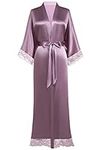 BABEYOND Satin Kimono Robe Long Bri