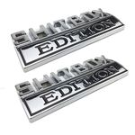 2Pack SHITBOX Edition Emblem, HUAPX 3D Alloy Badge Fender Decal Sticker Compatible with Chevy Silverado Ford Jeep Chevrolet Dorge Ram and F150 F250 F350(Silver Black-Shitbox)