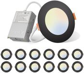 Amico 12 Pack 4 Inch 5CCT LED Reces