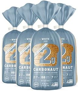 Carbonaut Low Carb Bread, Keto Bread, Keto-Certified Food, Snack, Meals, Non-GMO, Vegan Bread Pack of 4 (Low Carb White)