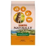 IAMS Naturally Complete Dry Cat Food for Adult 1+ Cats with Lamb and Rice 2.7 kg