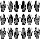 18 Sheets Henna Tattoo Stencil Kit 