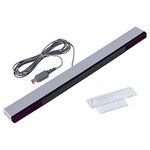 Wired Infrared Ray Sensor Bar for Nintendo Wii and Wii U Console, Aokin Replacement IR ray motion sensor bar, Includes Clear Stand