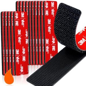 PHIXBEAR Hook and Loop Strips with Adhesive Heavy Duty,Made of 3M VHB, Suitable for Fixing Cushions and Hanging Pictures Both Indoors and Outdoors,Replacing Punching and Screws, 0.98 "x 3.94" 15 Sets