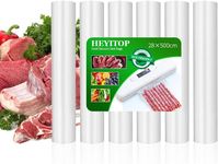 Vacuum Food Sealer Roll Bags,6 Packs 28cm*5m, Food Vacuum Seal Bags PAPE Seal Storage Heat Commercial Grade Bag Rolls Compatible with All Vac Machines,BPA Free