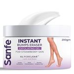 Sanfe Instant Bumps Eraser Exfolisting Gel | For Rough & Bumpy Skin, Tan and Strawberry Legs | Lactic Acid | Bath to Remove Dirt, Dead Skin | 200g for women for soft & bright skin