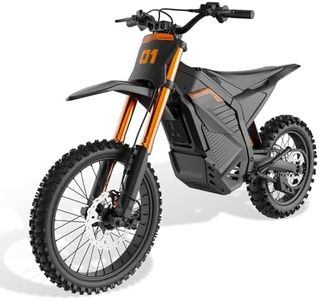 Electric Dirt Bike for Adults Teens, 6000W Peak Motor 60V 30Ah Battery 50MPH Electric Motorcycle, 60 Miles Long Range Off-Road E Dirt Bike, 14/17" Knobby Tires, Dual Suspension & Hydraulic Brakes