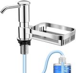 Counter Top Soap Dispenser for Kitchen Sink with Under Sink Extension Tube Kit – Built-in Kitchen Sink Soap Dispenser Pump, Easy Install, No-Refill Design