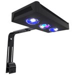 Corals Chat Aquarium Reef LED Light,30W Cree Spectrum Marine Saltwater Coral Aqua Knight LED Light Lamp with Timer and Sunrise Sunset Control for LPS/SPS Fish Nano Tank (Plastic)