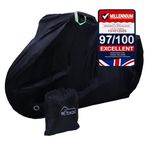 Rockoo Bike Cover for Outdoor Storage for 2 Bikes, Heavy Duty 190T Nylon Waterproof Dustproof with Lock Holes and Storage Bag, Perfect for Mountain Road Bikes Bicycle Cover – Black