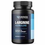 L-Arginine & L-Citrulline Supplement | Stamina, Endurance, Workout & Performance Support for Men | 590 mg L Arginine + L Citrulline 266 mg | 60 Nitric Oxide Pills | Vegan, Third-Party Tested