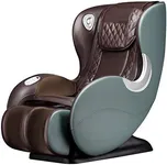 BOSSCARE Small Massage Chairs SL Track Full Body Massage Recliner, Shiatsu Recliner, Space-Saving Design, Zero Gravity, Bluetooth Speaker (Brown GR8526 LED)