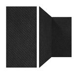 DrKlang 3 Pack Sound Proof Panels for Walls, 47.2" x 23.6" x 0.36" Acoustic Panels Sound Absorbing in Right Diagonal Slotting, Sound Absorbing Wall Art for Home and Office- Black