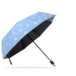 Kraptick Printed Umbrella, UV Protection Umbrella with Manual Mechanism for Folding, Wind Proof Ambrella and Unisex Design Chata/Chatri for Men, Girls (Blue)