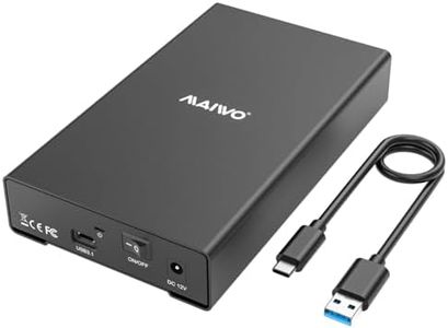 MAIWO Hard Drive Enclosure for 2.5 3.5 inch SATA SSD HDD, USB3.1 Type-C 10Gbps Speed with UASP, 16TB Capacity, USB to External SATA Hard Disk Adapter Reader Case