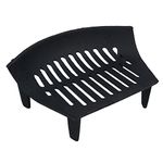 AB Tools 13" Fire Grate For 14" Fireplace Cast Iron Coal Log Black Front Open Basket