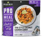 READYWISE - Outdoor Pro Adventure Meal, Thai Coconut Cashew Curry, 2 Servings, 1 Pouch, 890 Calories, 23 Grams Protein, MRE, Gluten-Free, Vegan, Freeze Dried Food for, Camping, Hiking, and Backpacking