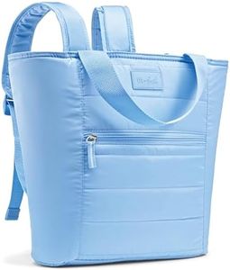 Fit & Fresh Mari Cooler Backpack for Women, Insulated Leakproof Soft Cooler Bag (12 Can), Lunch Tote, Beach Cooler, Lightweight Travel Picnic Tote, Cornflower
