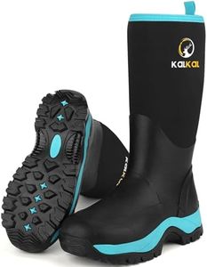 Kalkal Rubber Boots for Women, Insulated Waterproof Womens Hunting Boots, 6mm Neoprene Camo Hunting Boot Tall Rain Boots for Women Mud Working Gardening Farming