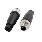2 Pcs Field Wireable Connector M12 