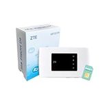 ZTE MF920, CAT4/4G LTE Mobile Wi-Fi, Unlocked Low Cost Portable Hotspot, Connect up to 32 Devices, 2000mAh Battery, with FREE SMARTY SIM Card- White