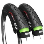 Fincci Pair 700x35c Tire Foldable 37-622 with 1mm Antipuncture Protection for Cycle Road Mountain MTB Hybrid Touring Electric Bike Bicycle with 700 x 35c Tires - Pack of 2