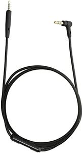 kwmobile Headphone Cable for JBL E30 / E50 / E55BT / E65 BTNC/Live 500BT / Tune 600 BTNC/Live 650 BTNC - 150cm Replacement Cord with Microphone + Volume Control - Black