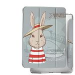 DuraSafe Cases for iPad 9.7 5th 6th Gen Air 1st 2nd Generation [iPad 5 6 Air 1 2] A1893 A1822 A1566 MH2V2HN/A Shock Proof Magnetic Dual Angle Stand with Honeycomb Pattern Printed Cover - Bunny Hat