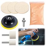 8 Pieces Polishing Pads for Drill, 3 Inch Car Polishing Pads Kit, Windscreen Scratch Repair Kit, for Watch Glass Screen Windscreen Windows Marble, Deep Cleaning Removal Repair Tool