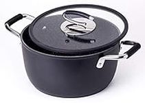 Vesuvio 5 Quart Nonstick Dutch Oven :: Nontoxic Ceramic Coated Stock Pot with Oven Safe Glass Lid