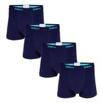 OddBalls | Mens Boxers Multipack | 4 Pack | Classic Fit | Mens Underwear | Hipster Boxer Shorts | Cotton Boxers | Elastic Waistband | Classic Midnight Bundle | X-Large