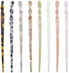 8 Pieces Acetate Hair Sticks Leopar